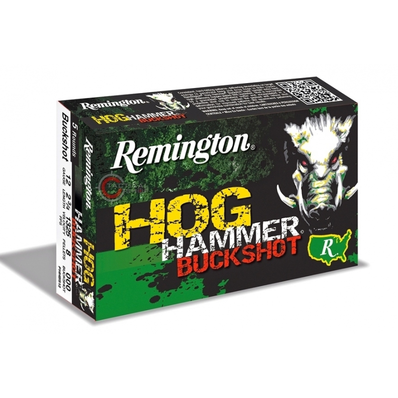 Remington Φυσίγγια Hog Hammer Buckshot 8βολα Επιχαλκωμένα