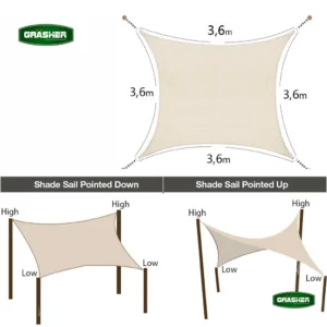 GRASHER-103421-ΠΑΝΙ-ΔΙΧΤΥ-ΣΚΙΑΣΗΣ-Ε-220-ΤΕΤΡΑΓΩΝΟ-3.6x3.6m-ΕΚΡΟΥ-