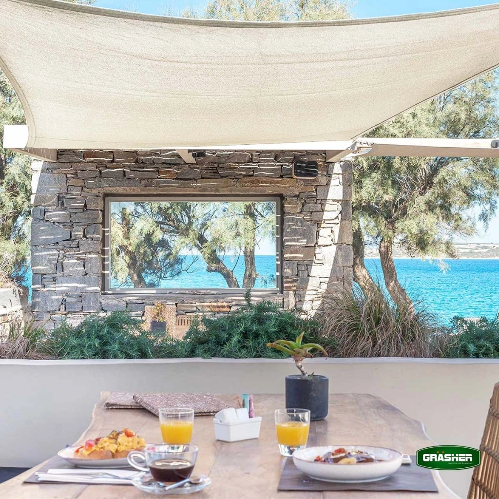 GRASHER-103421-ΠΑΝΙ-ΔΙΧΤΥ-ΣΚΙΑΣΗΣ-Ε-220-ΤΕΤΡΑΓΩΝΟ-3.6x3.6m-ΕΚΡΟΥ