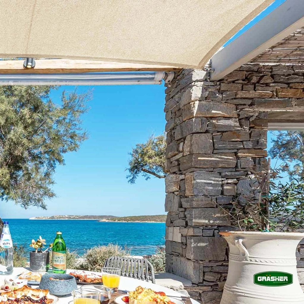 GRASHER 103421 ΠΑΝΙ ΔΙΧΤΥ ΣΚΙΑΣΗΣ Ε-220 ΤΕΤΡΑΓΩΝΟ 3.6x3.6m ΕΚΡΟΥ