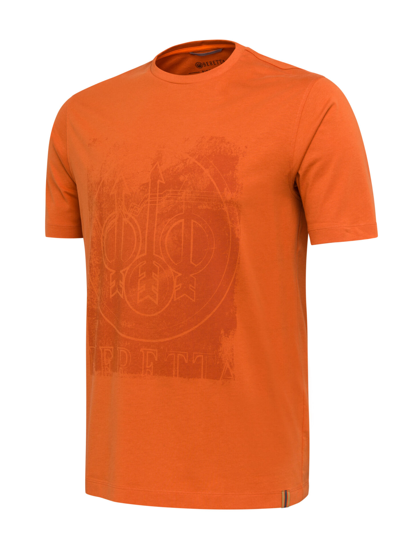 BERETTA-ΚΟΝΤΟΜΑΝΙΚΟ-ΜΠΛΟΥΖΑΚΙ-T-SHIRT-ΠΟΡΤΟΚΑΛΙ-B-Logo-Beretta-Italy