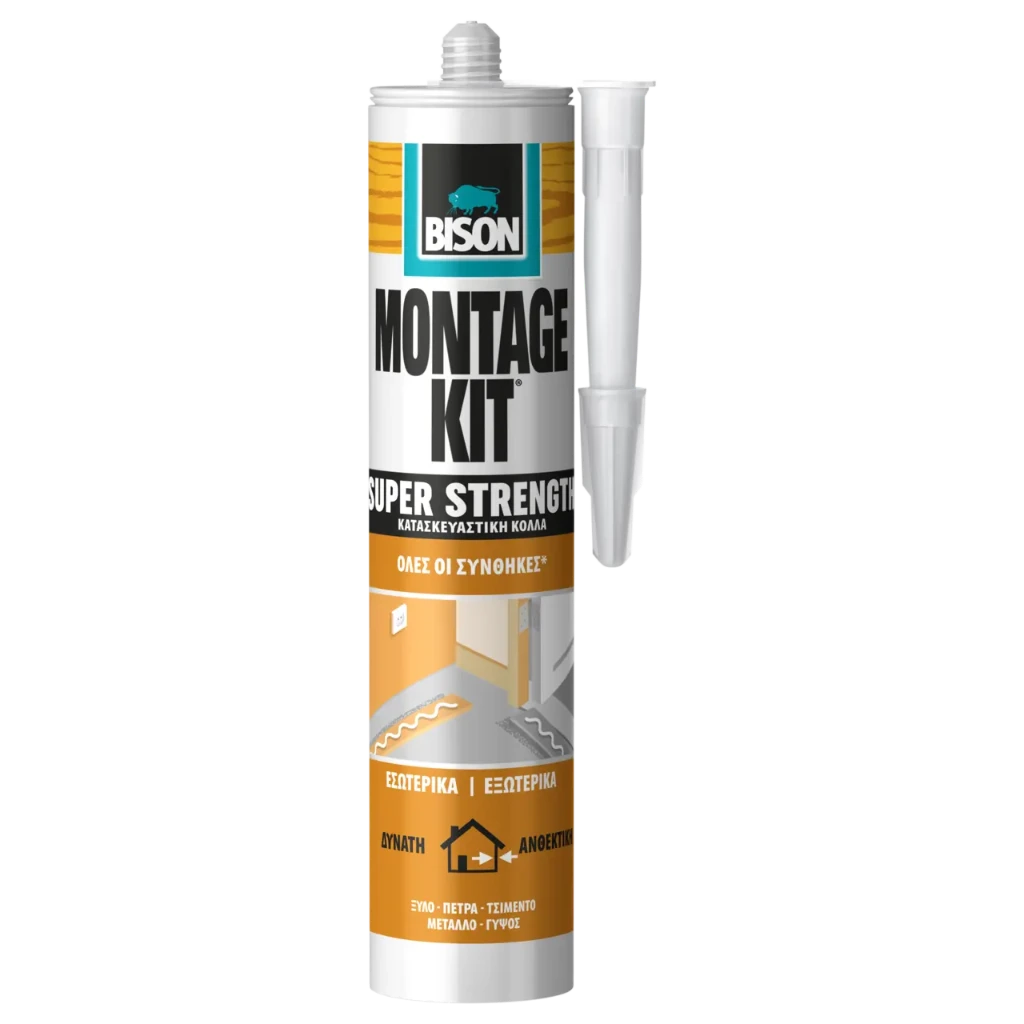 Bison Montage Kit Κατασκευαστική Κόλλα Μπεζ 350g
