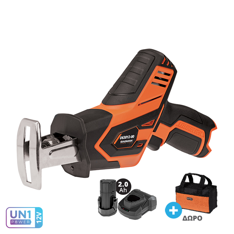 KRAUSMANN Σπαθόσεγα Mini 12V + Μπαταρία 2.0Ah + Παρελκόμενα (U63012-12S)