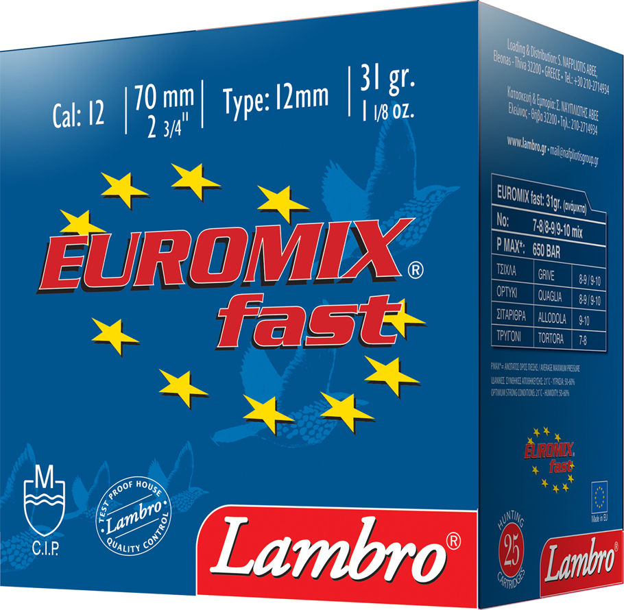 Lambro Φυσίγγι Κυνηγίου Lambro EUROMIX FAST 31gr