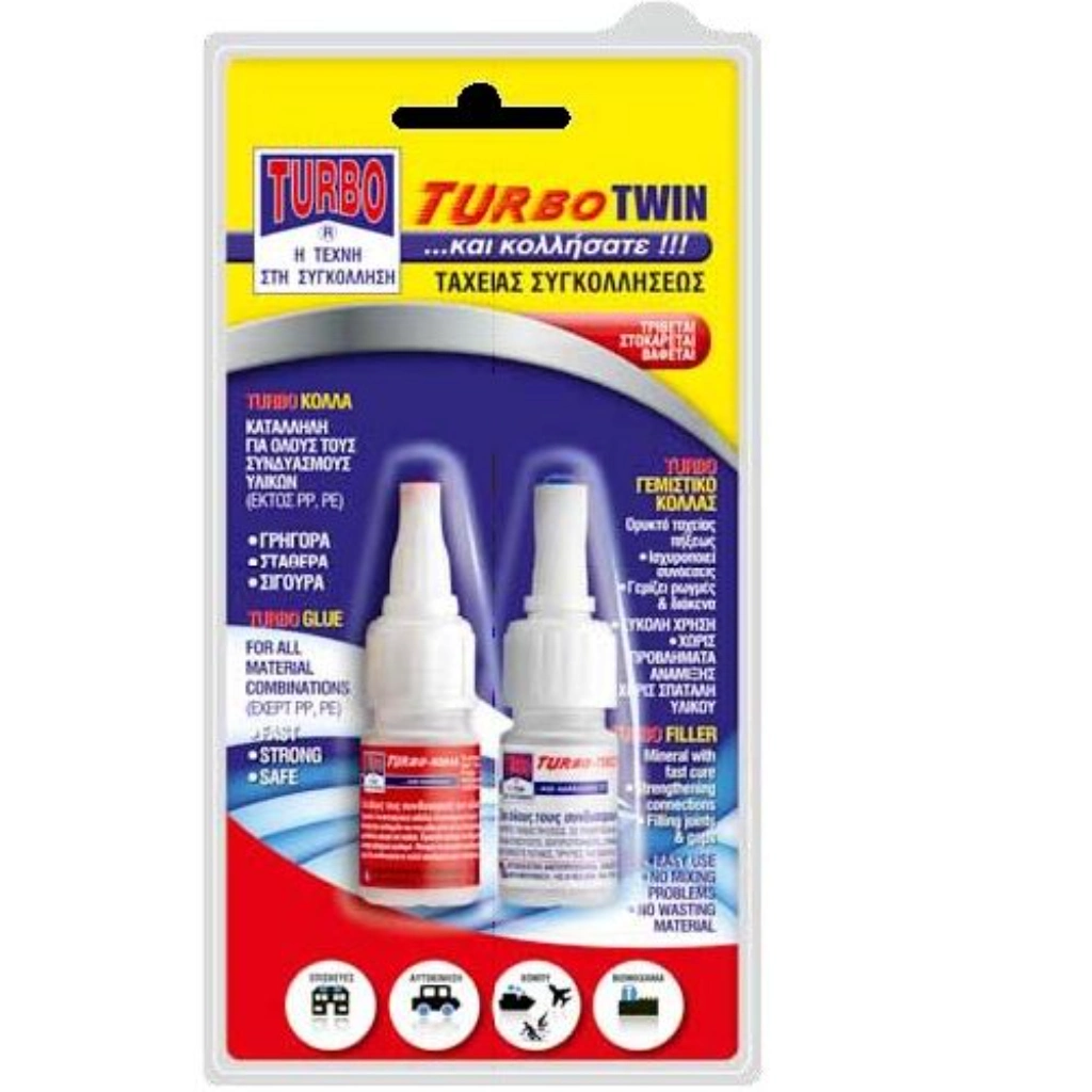 TURBO TWIN Κόλλα Ταχείας Συγκόλλησης Γεμιστικό TURBO TWIN Κόλλα Ταχείας Συγκόλλησης Γεμιστικό