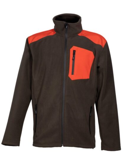 Toxotis-Ζακέτα-Fleece-Αδιάβροχη-1008C-Χακί-Πορτοκαλί