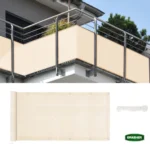 Πανί-Σκίασης-Τετράγωνο-Ε220-180gr-m²-Εκρού-3.6x3.6m-GRASHER-Με-Κρίκους